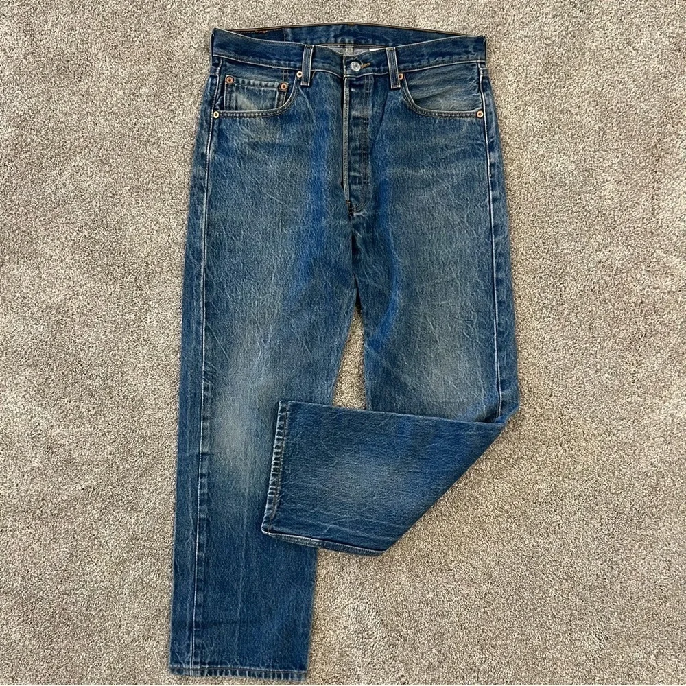Levi Levi’s Men 34x31 Blue Denim Jeans 501 XX VTG Vintage Cotton Button Pants,
